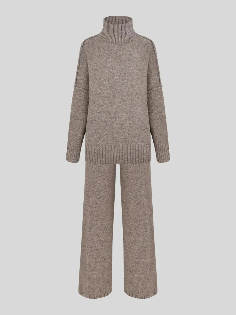 Emma | Cozy High-Neck Knit Lounge Set