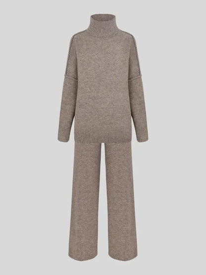 Emma | Cozy High-Neck Knit Lounge Set