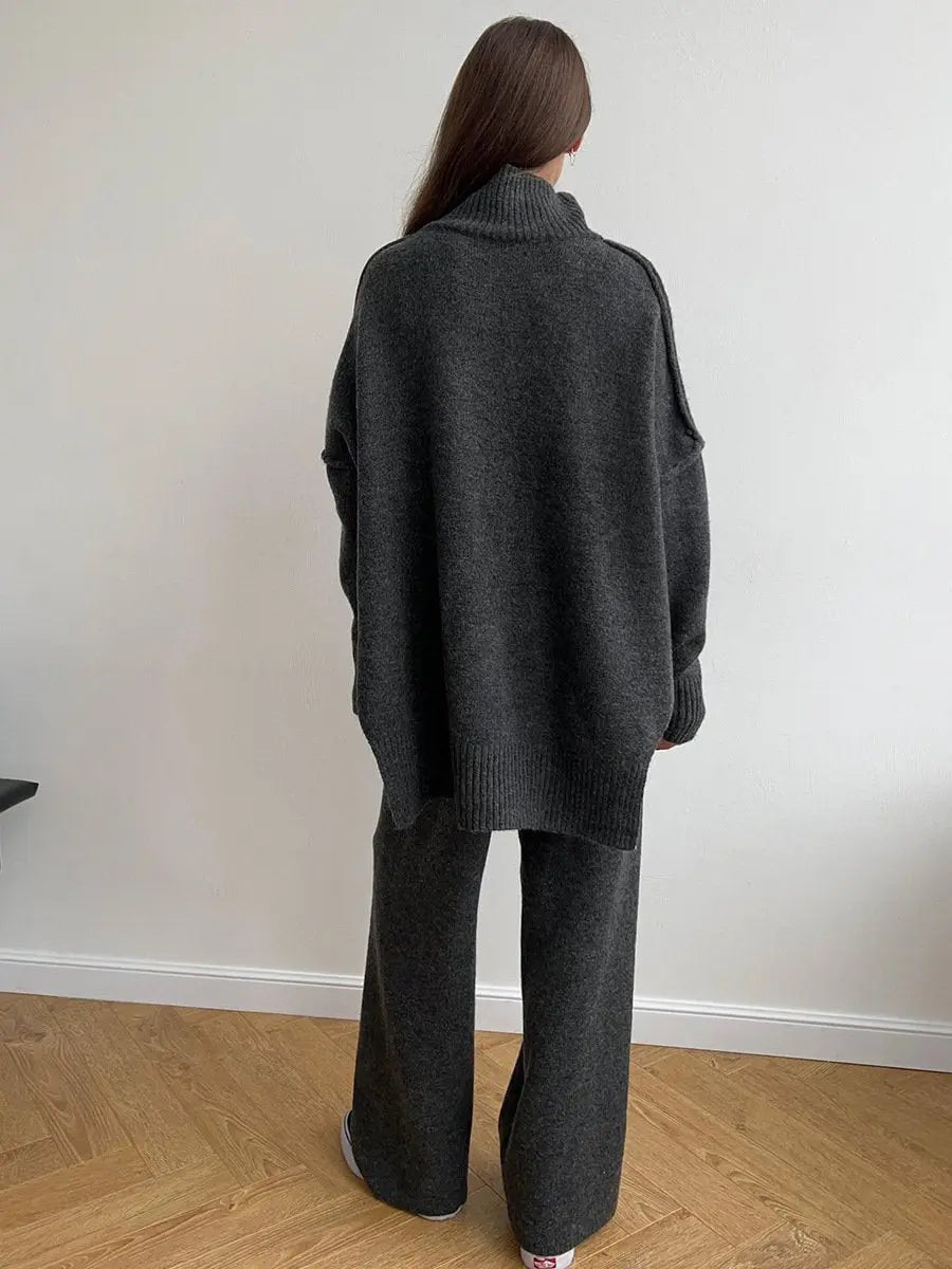 Emma | Cozy High-Neck Knit Lounge Set
