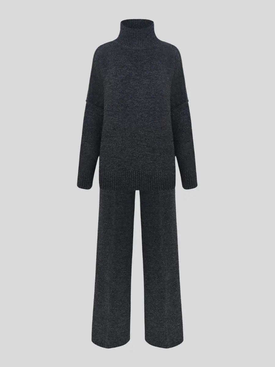 Emma | Cozy High-Neck Knit Lounge Set