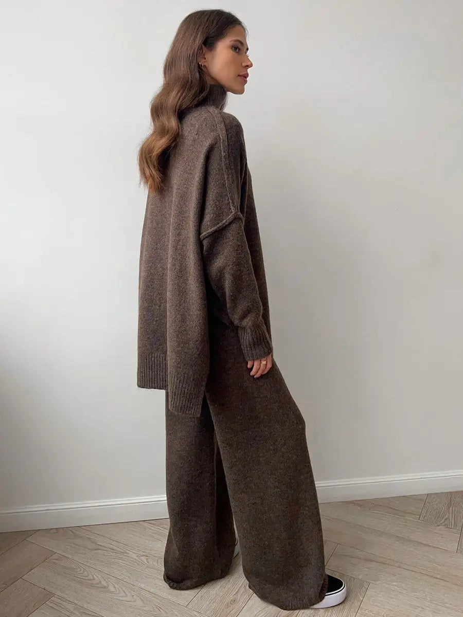 Emma | Cozy High-Neck Knit Lounge Set