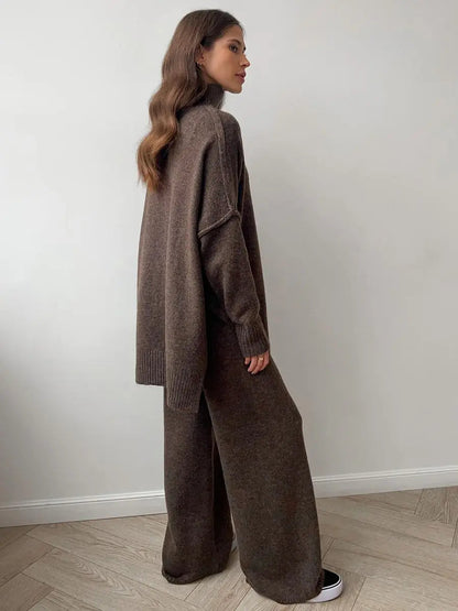 Emma | Cozy High-Neck Knit Lounge Set