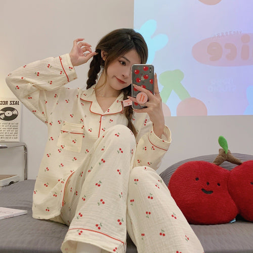 Emma | Cozy Printed Long Sleeve Pajama Set