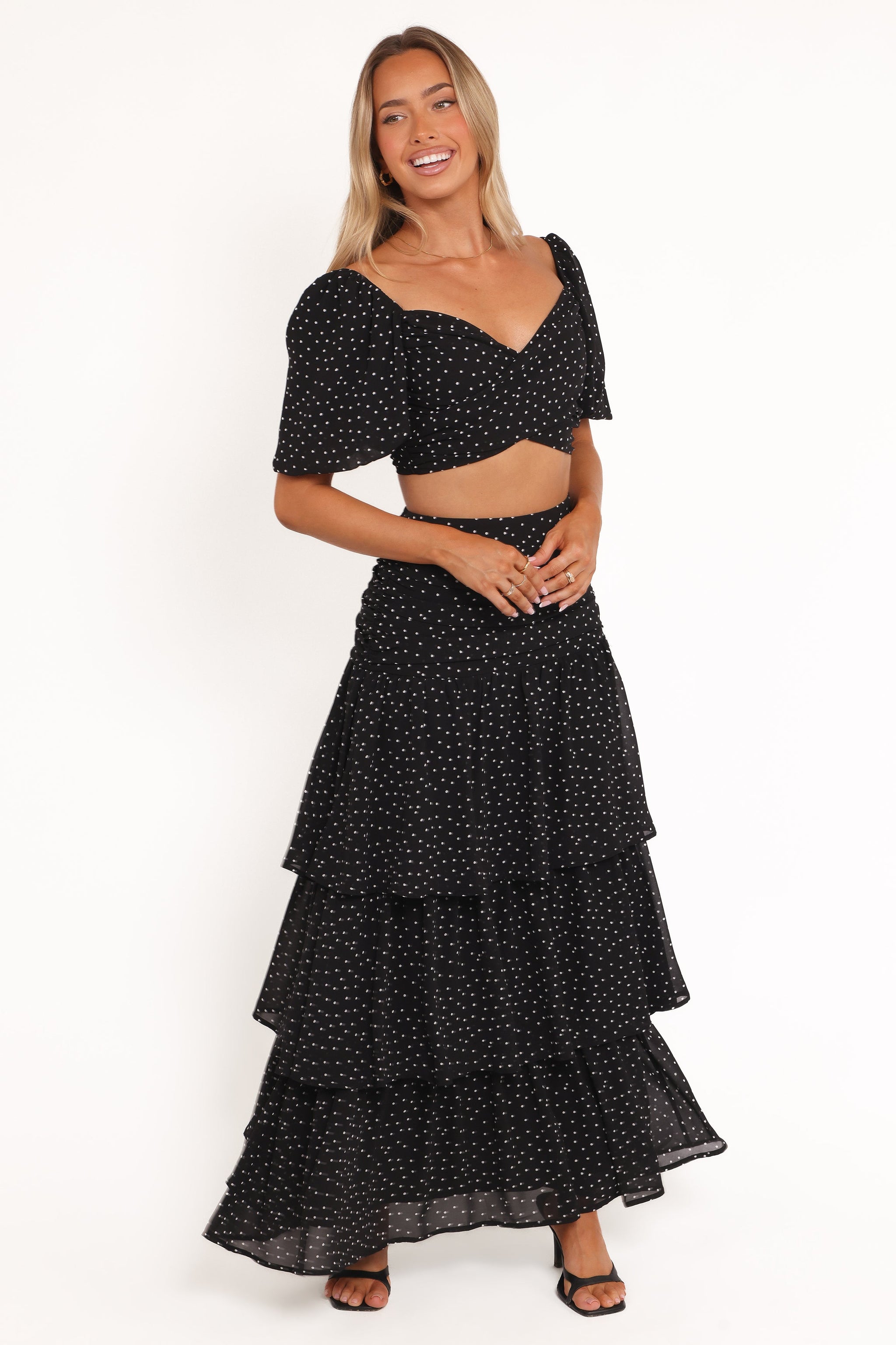 Emma | Elegant Cropped Top and Midi Skirt Set