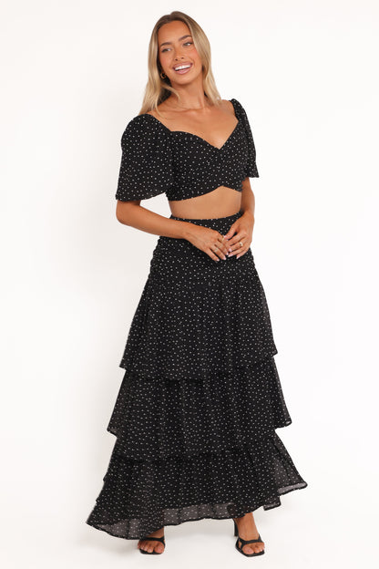 Emma | Elegant Cropped Top and Midi Skirt Set