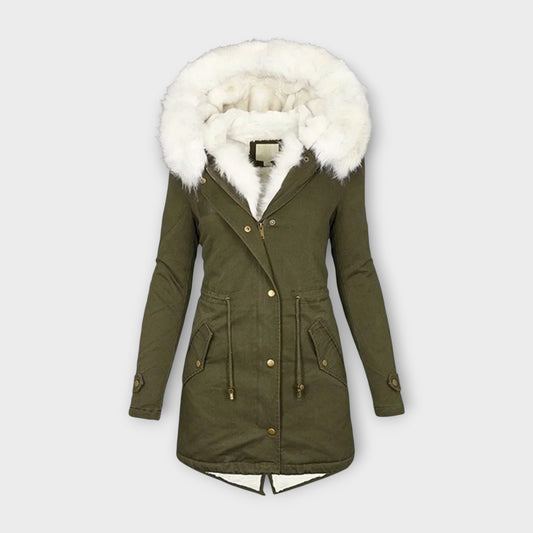 Emma | Elegant Faux Fur-Lined Waterproof Winter Jacket for Women