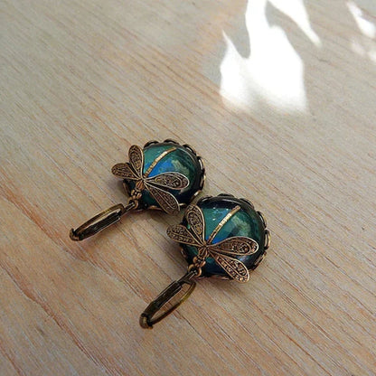 Emma | Elegant Gold Dragonfly Earrings