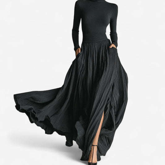 Emma | Elegant High Waist Maxi Skirt With Fitted Shirt