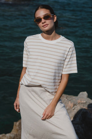 White Natural Stripe