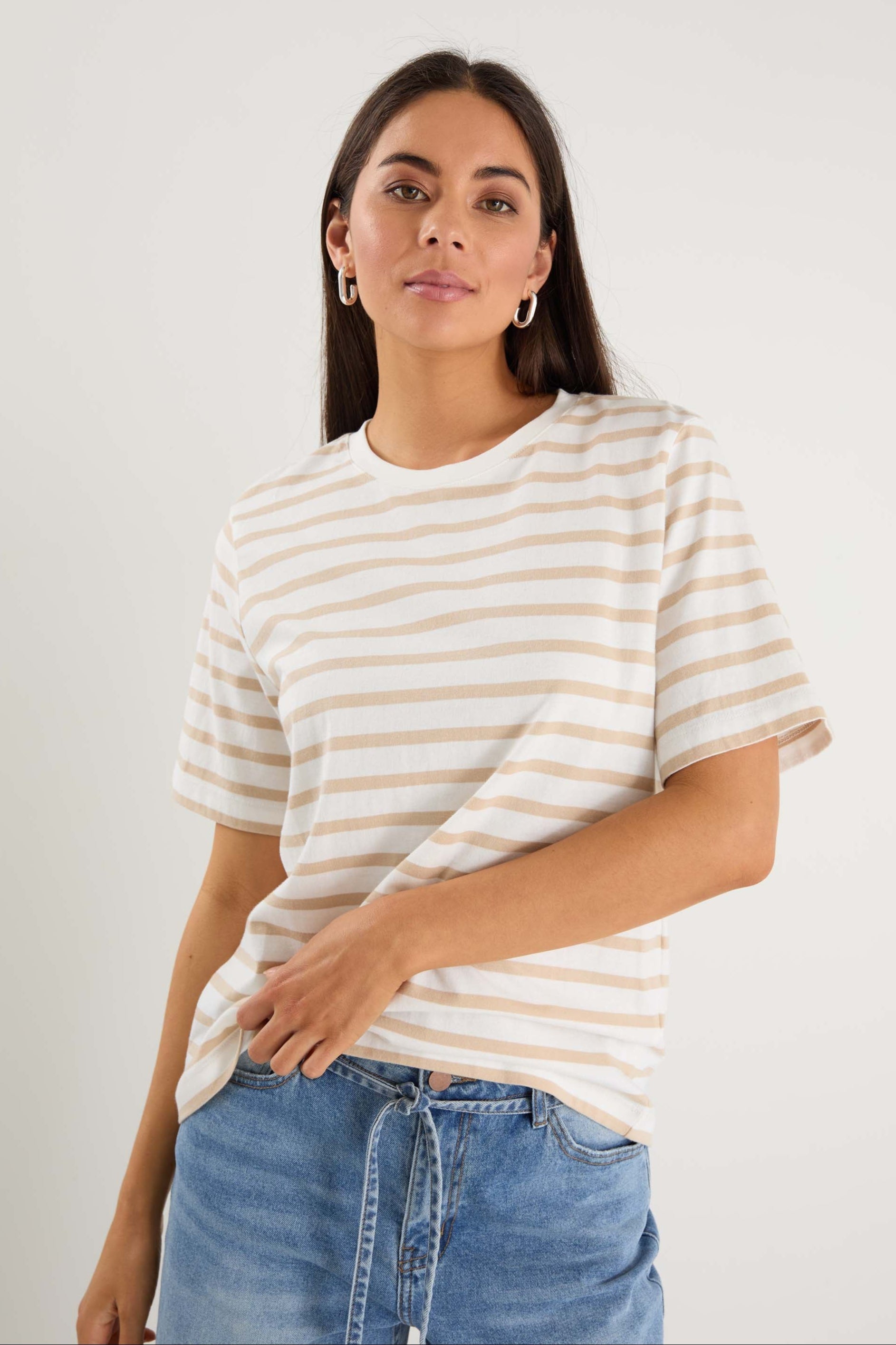 Emma | Relaxed Boxy Fit Striped Tee