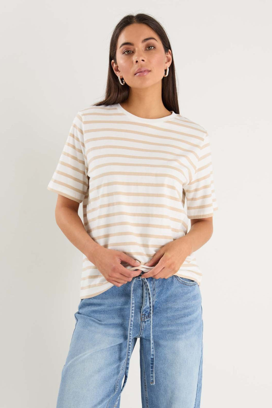Emma | Relaxed Boxy Fit Striped Tee