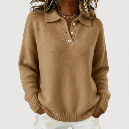 Emma | Soft Elegant Collared Knit Sweater
