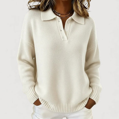 Emma | Soft Elegant Collared Knit Sweater