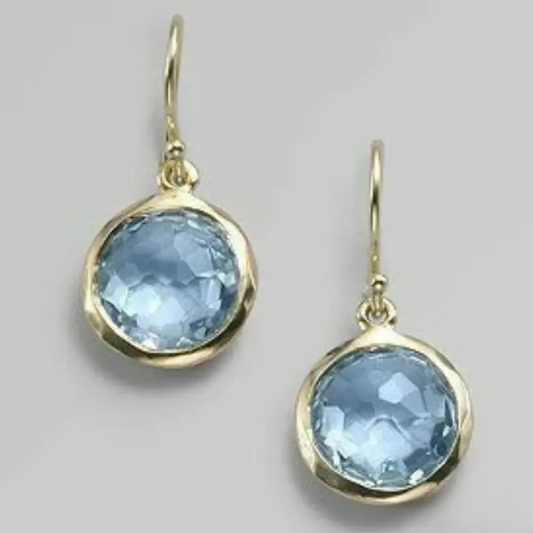 Emma | Stylish Retro Blue Earrings for Every Occasion