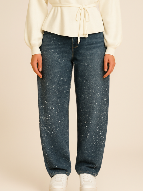 Ethan | Artistic High-Waisted Relaxed Fit Jeans