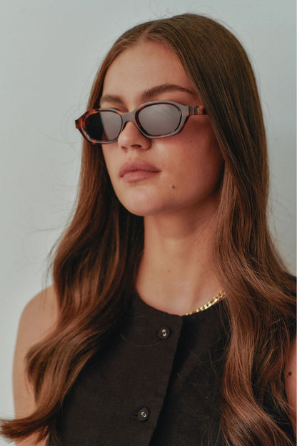 Ethan | Chic Tortoise Narrow Sunglasses
