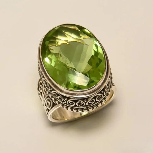 Elegant Antique Olive Ring