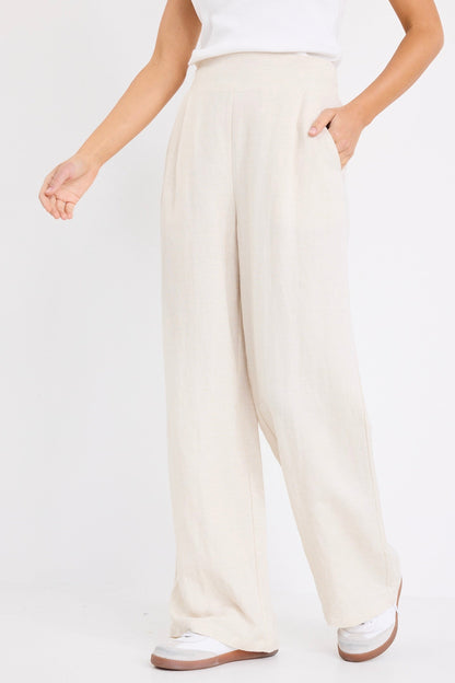 Ethan | Relaxed Wide Leg Linen Pants