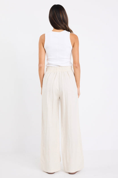 Ethan | Relaxed Wide Leg Linen Pants