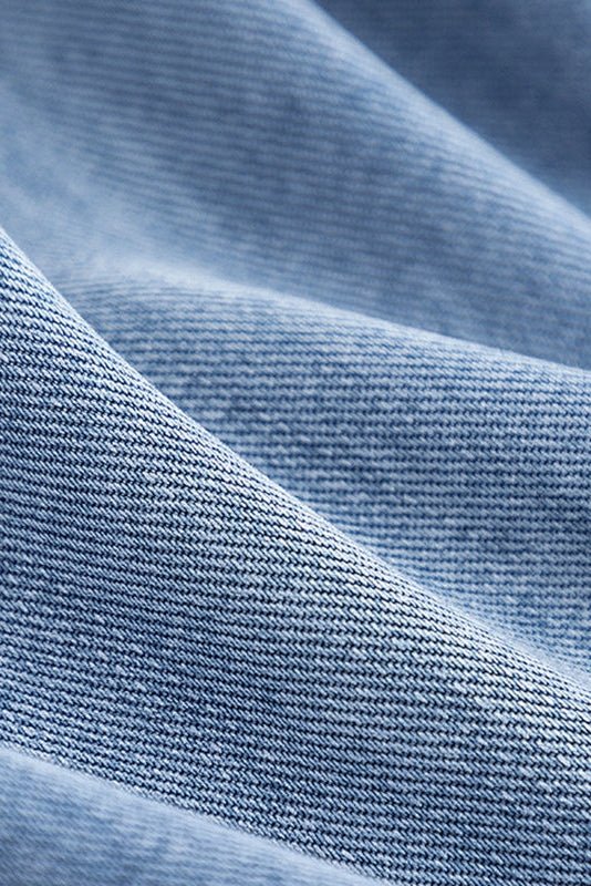 Ethan | Stylish Long Denim Jacket with Contrast Panels