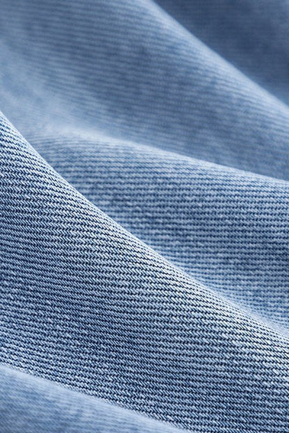 Ethan | Stylish Long Denim Jacket with Contrast Panels