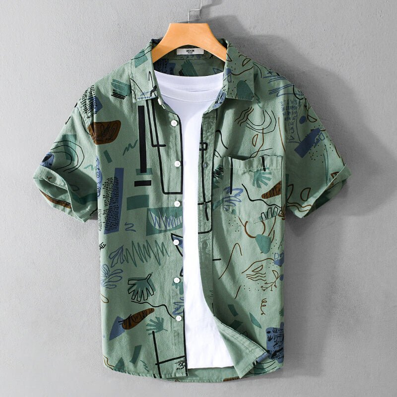 Julian | Picasso-Inspired Abstract Cotton Shirt