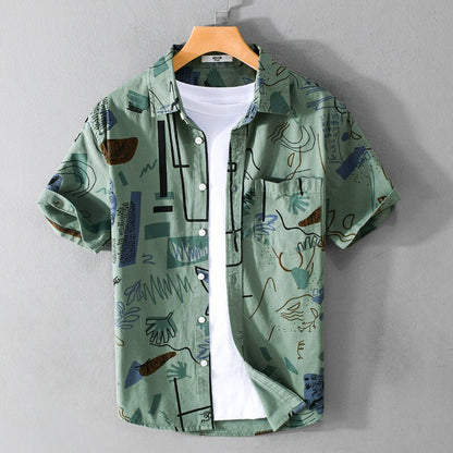 Julian | Picasso-Inspired Abstract Cotton Shirt