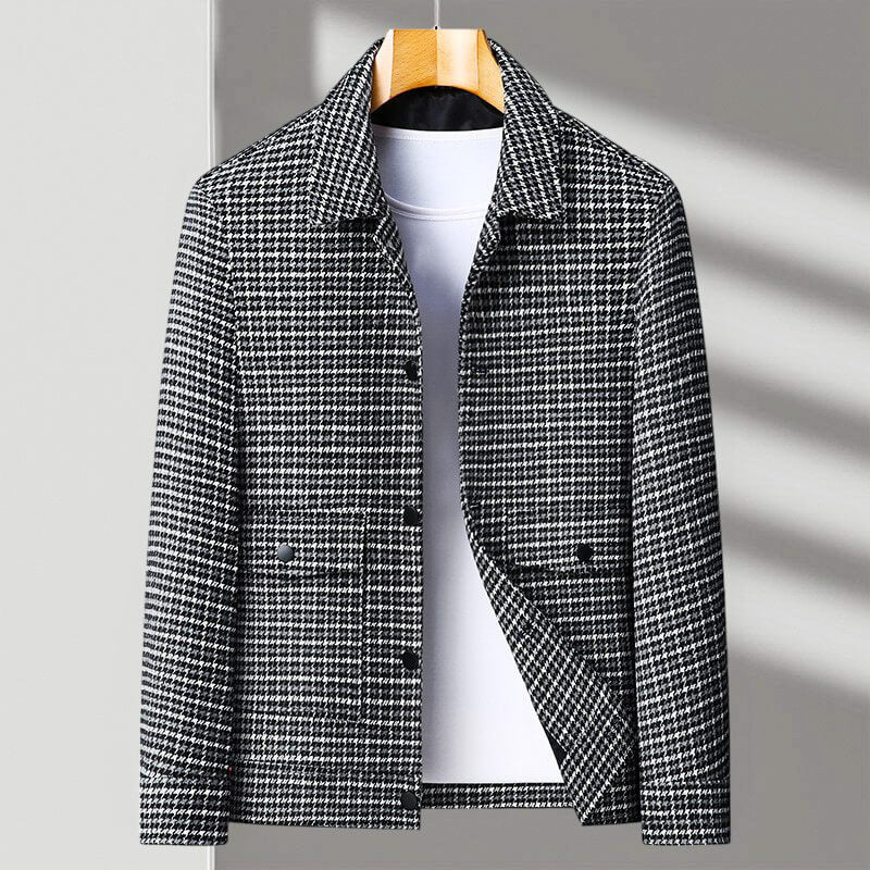 Julian | Tailored Houndstooth Wool Jacket