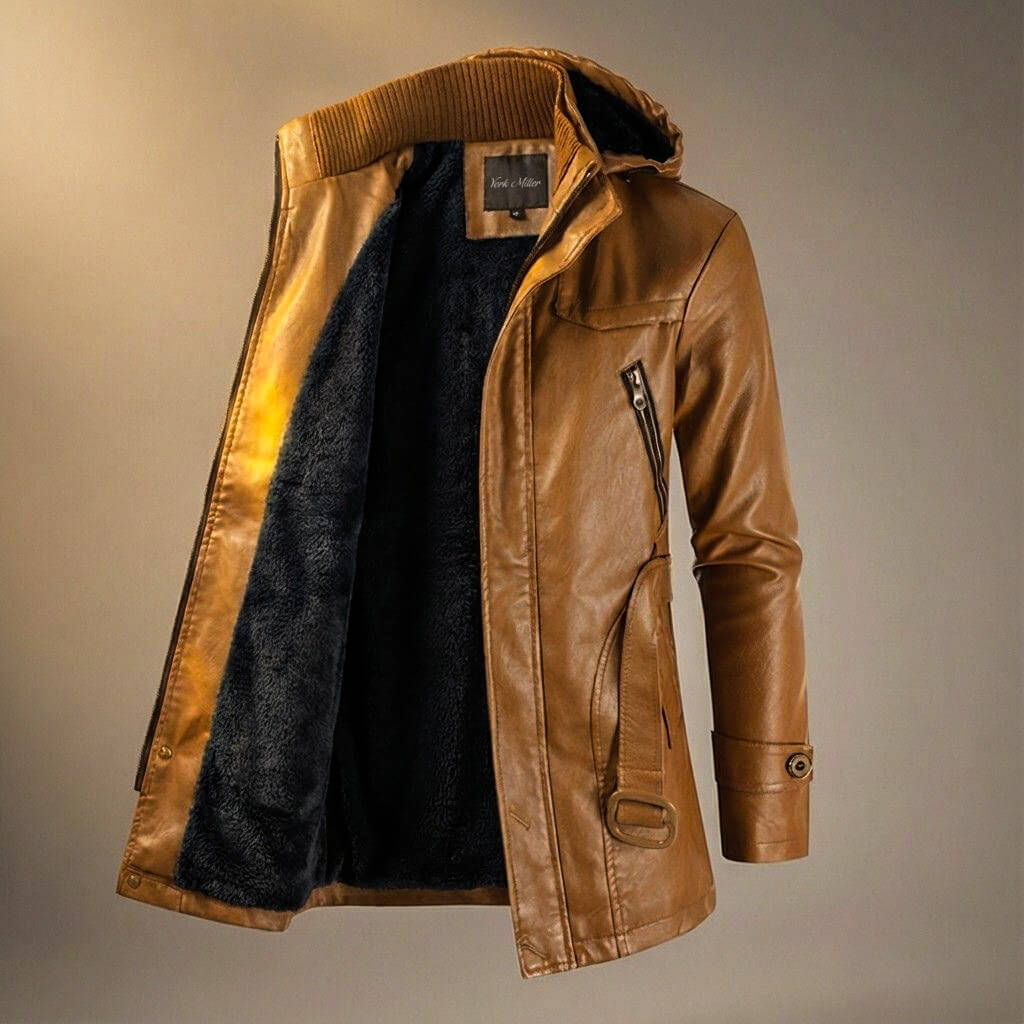 Everett | Legacy Hooded Leather Jacket