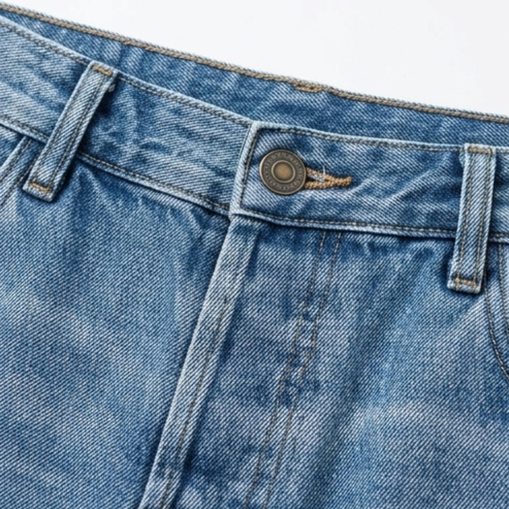 Vivara – Women's Retro Fringed Cropped Straight Leg Jeans