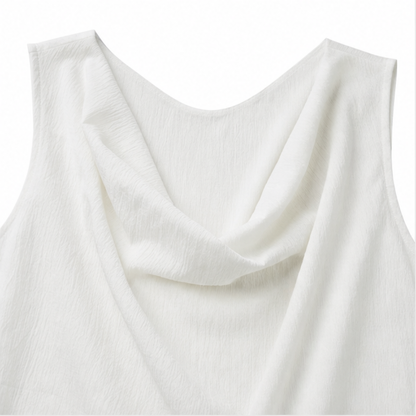 Elena | Cowl Neck Mini Dress with Pockets