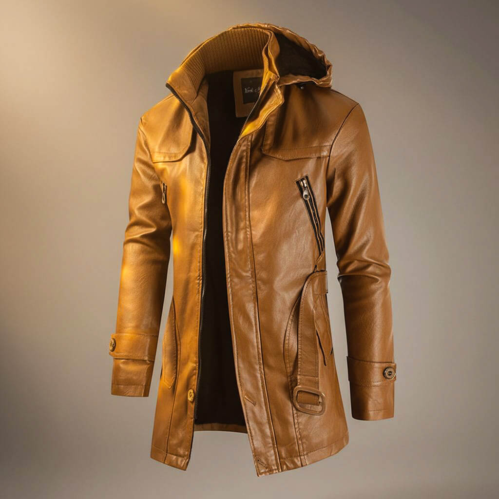 Everett | Legacy Hooded Leather Jacket