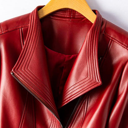 Freya | Luxe Leather Biker Jacket