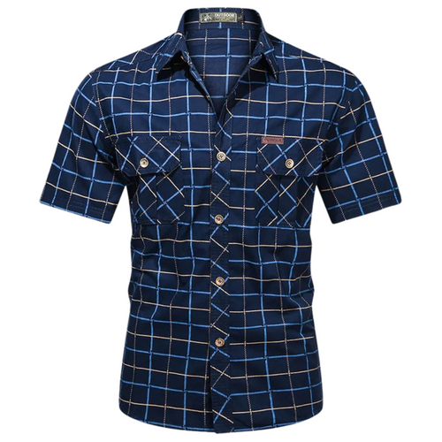 Theo | Chic Short Sleeve Checkered Shirt