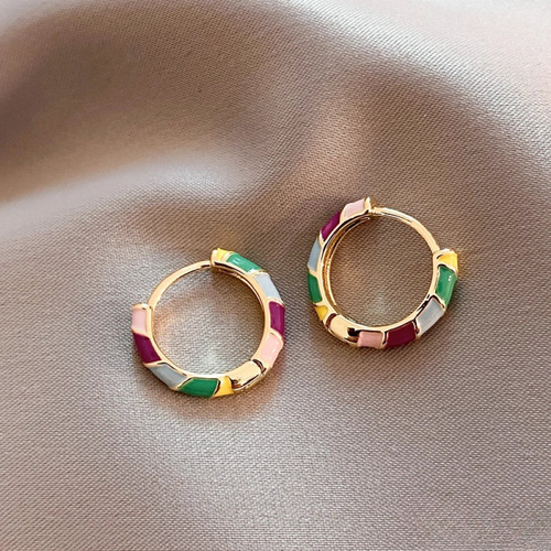 Colorful Elegant Enamel Earrings