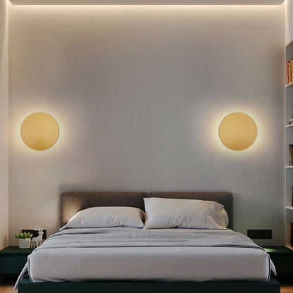 LunaGlow | Modern Black Metal Round Wall Sconce Light Fixture