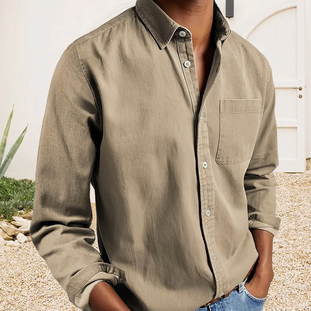 Henrik | Textured Cotton Shirt