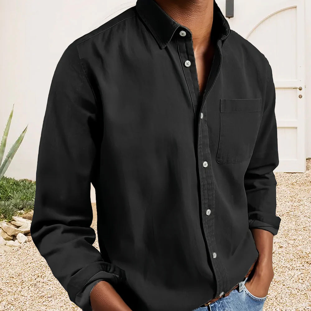 Henrik | Textured Cotton Shirt