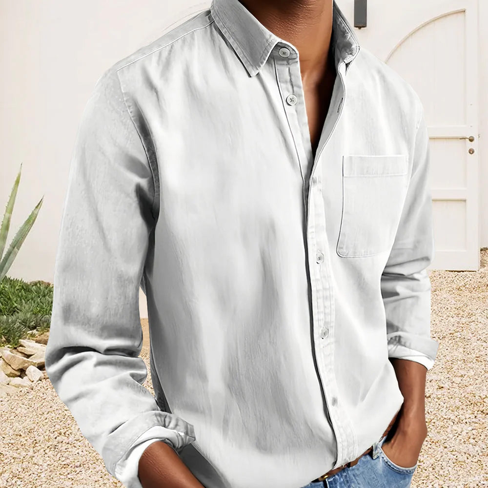 Henrik | Textured Cotton Shirt
