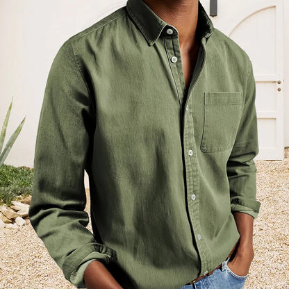 Henrik | Textured Cotton Shirt