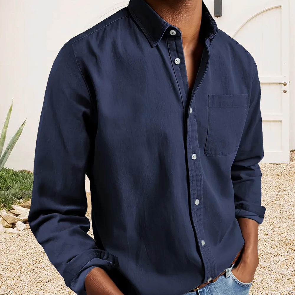 Henrik | Textured Cotton Shirt