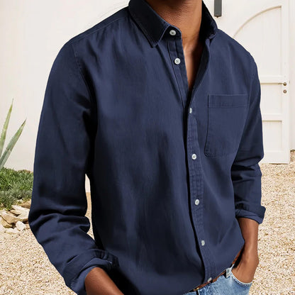 Henrik | Textured Cotton Shirt