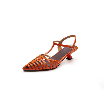 Aurelia | Luxe Genuine Leather Slingback Heels