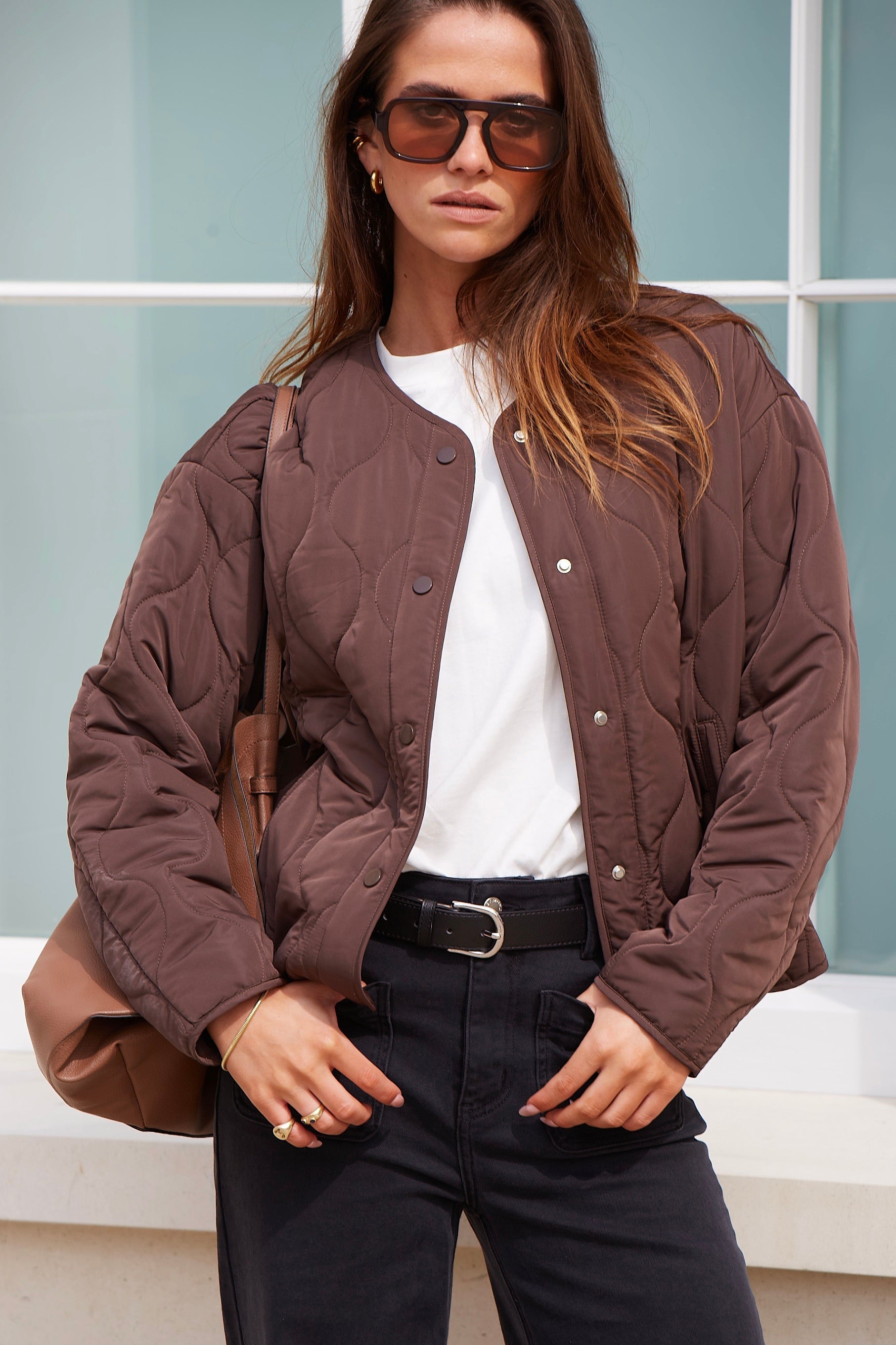 Mason | Chic Collarless Quilted Puffer Jacket