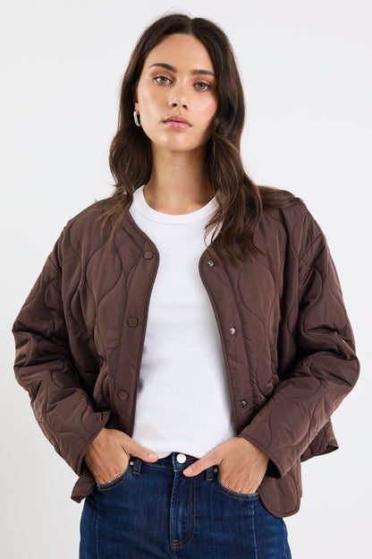 Mason | Chic Collarless Quilted Puffer Jacket