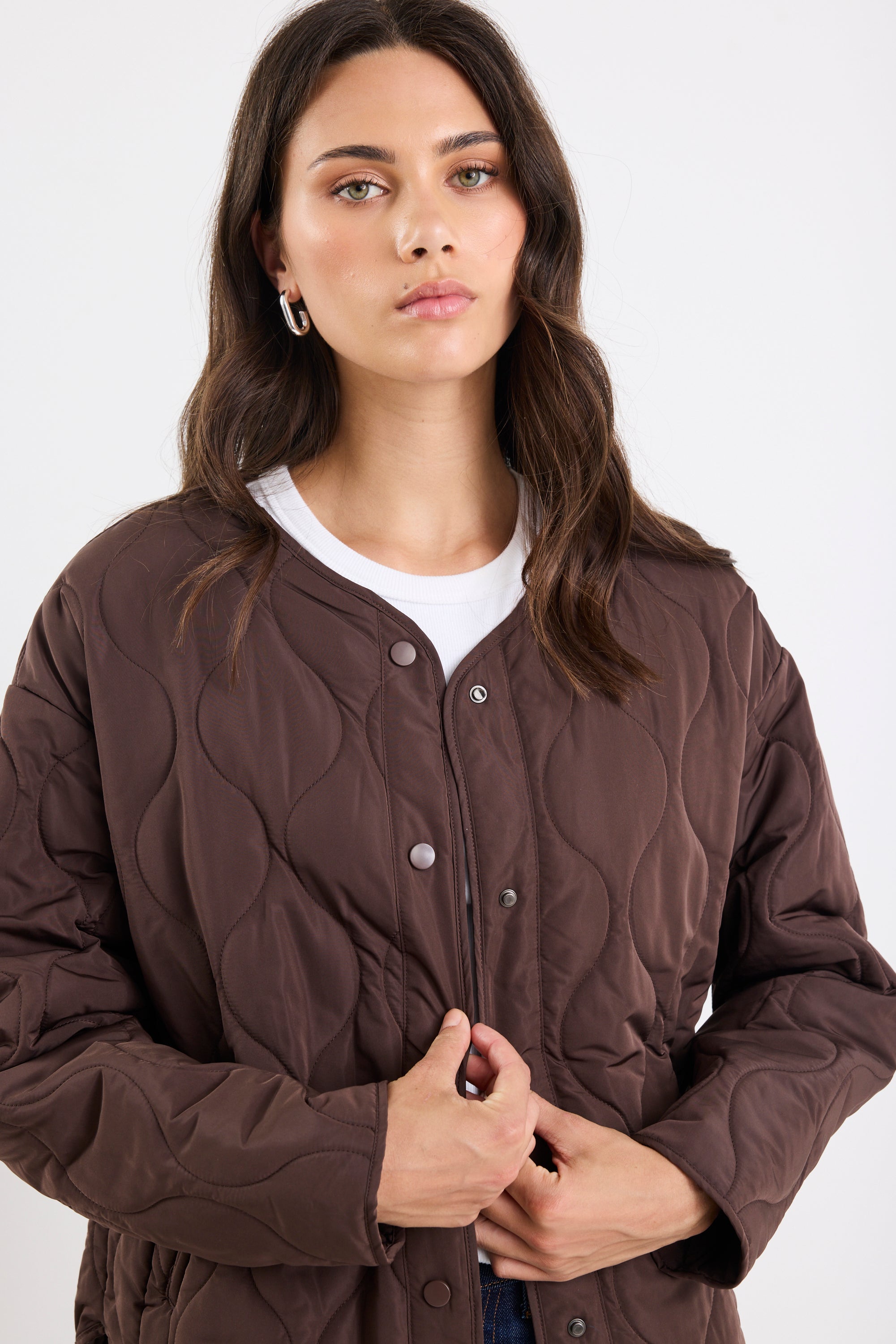 Mason | Chic Collarless Quilted Puffer Jacket