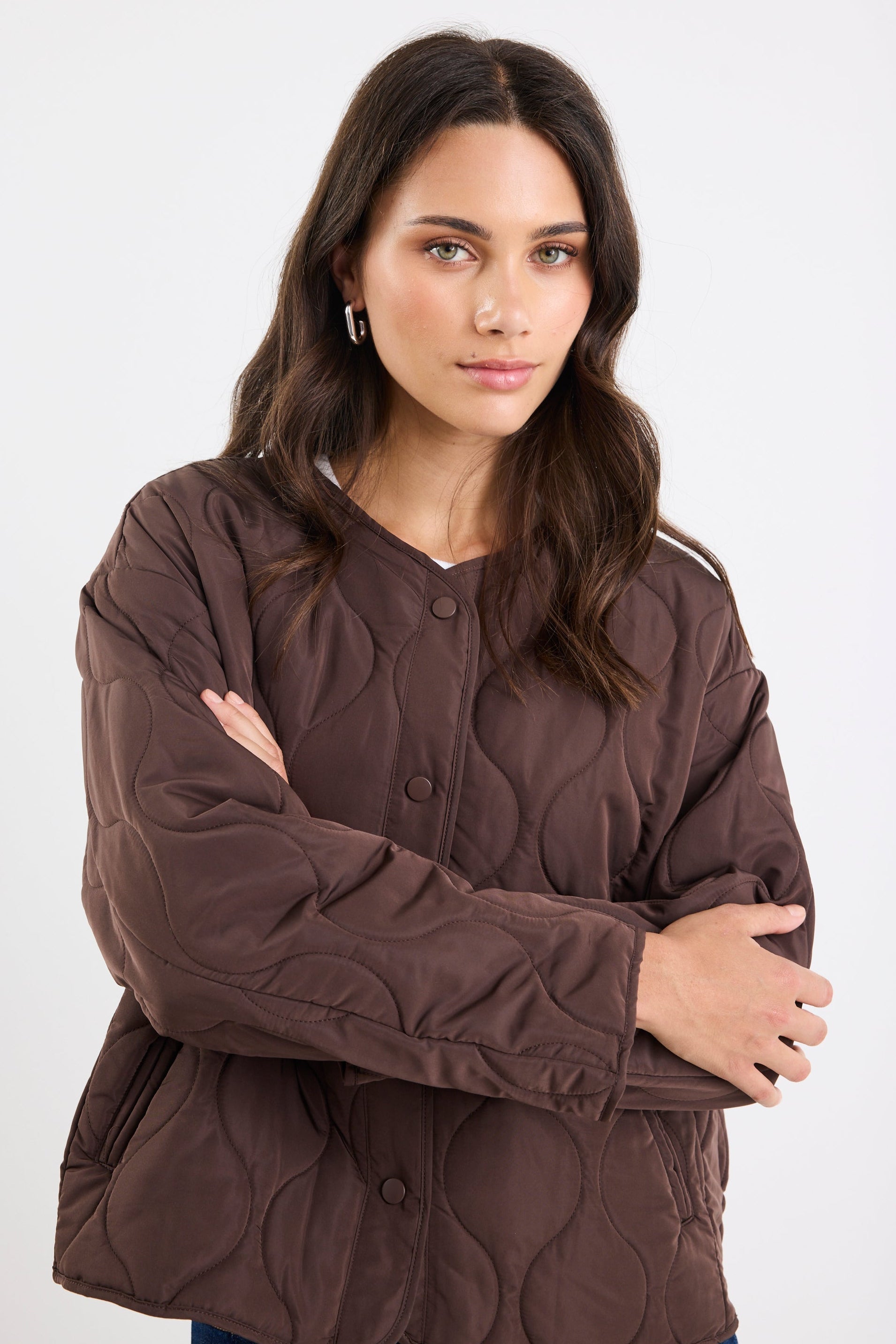 Mason | Chic Collarless Quilted Puffer Jacket