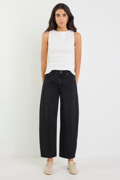 Mason | Chic Mid Rise Barrel Jeans