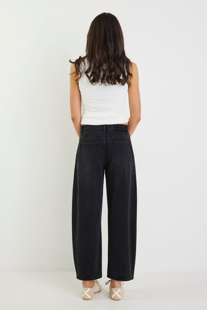 Mason | Chic Mid Rise Barrel Jeans
