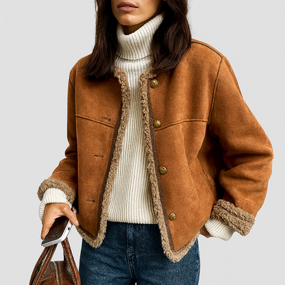 Mason | Chic Shearling Button Jacket for Winter Warmth